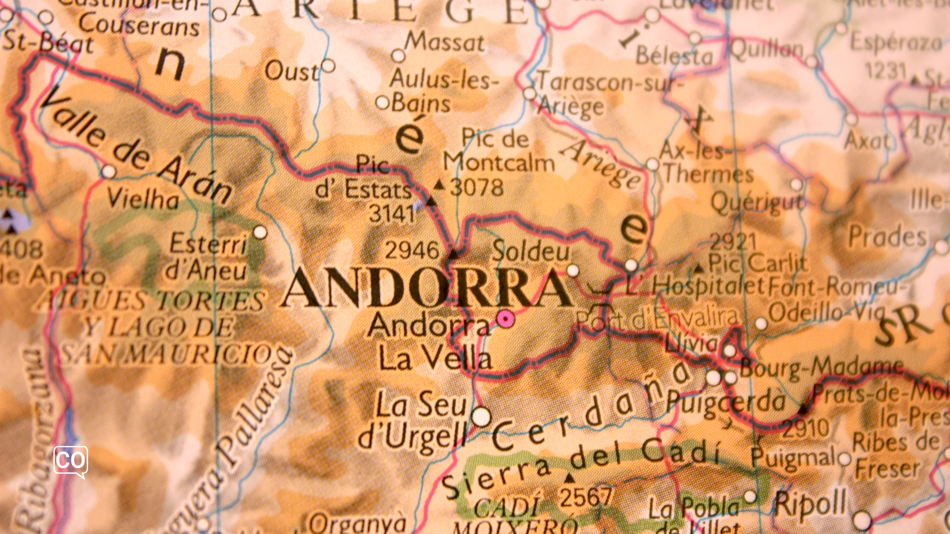 map of Andorra